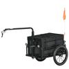 Bicycle Trailer, 65 L Storage Box, Safety Reflectors, Max Load 40 kg, Black