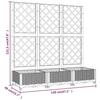 VidaXL Planter with Trellis White 120x40x121.5 Cm PP 153283