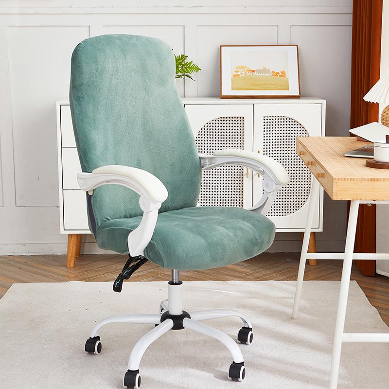 1 шт. бархатный чехол для офисного кресла, эластичный пылезащитный чехол для компьютерного кресла, противоскользящий чехол для игрового кресла для кабинета