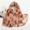 Thin Floral Viscose Scarf Print Voile Shawls and Wraps Pashmina Foulards Muslim Woman Hijab Scarves Long Printed Tippet