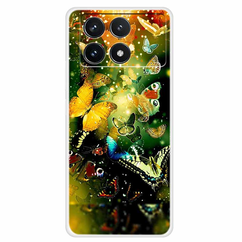 Clear Cover For Xiaomi Poco F6 Pro Case 2024 Paint Soft Silicone TPU Back Cases For Xiaomi Poco F6 Pro 5G Phone Cover Capa Coque