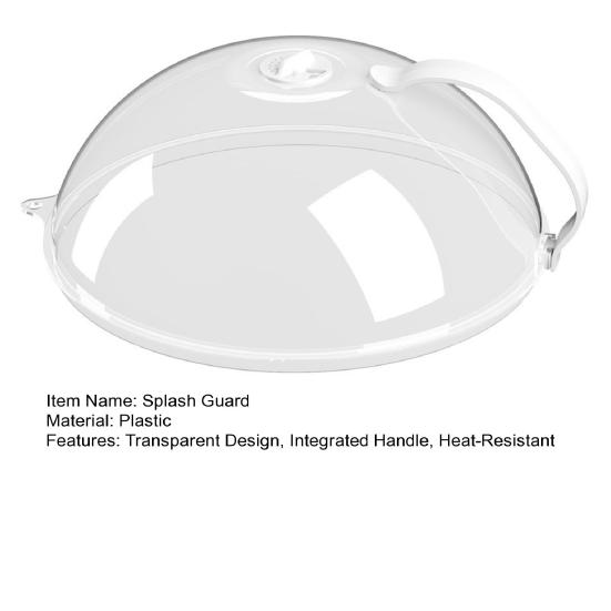 Microwave Splash Cover Heat-Resistant Splatter Cover BPA-Free Transparent Lid with Adjustable Vent & Cool-Touch Handles Anti-Splash Food Protector for