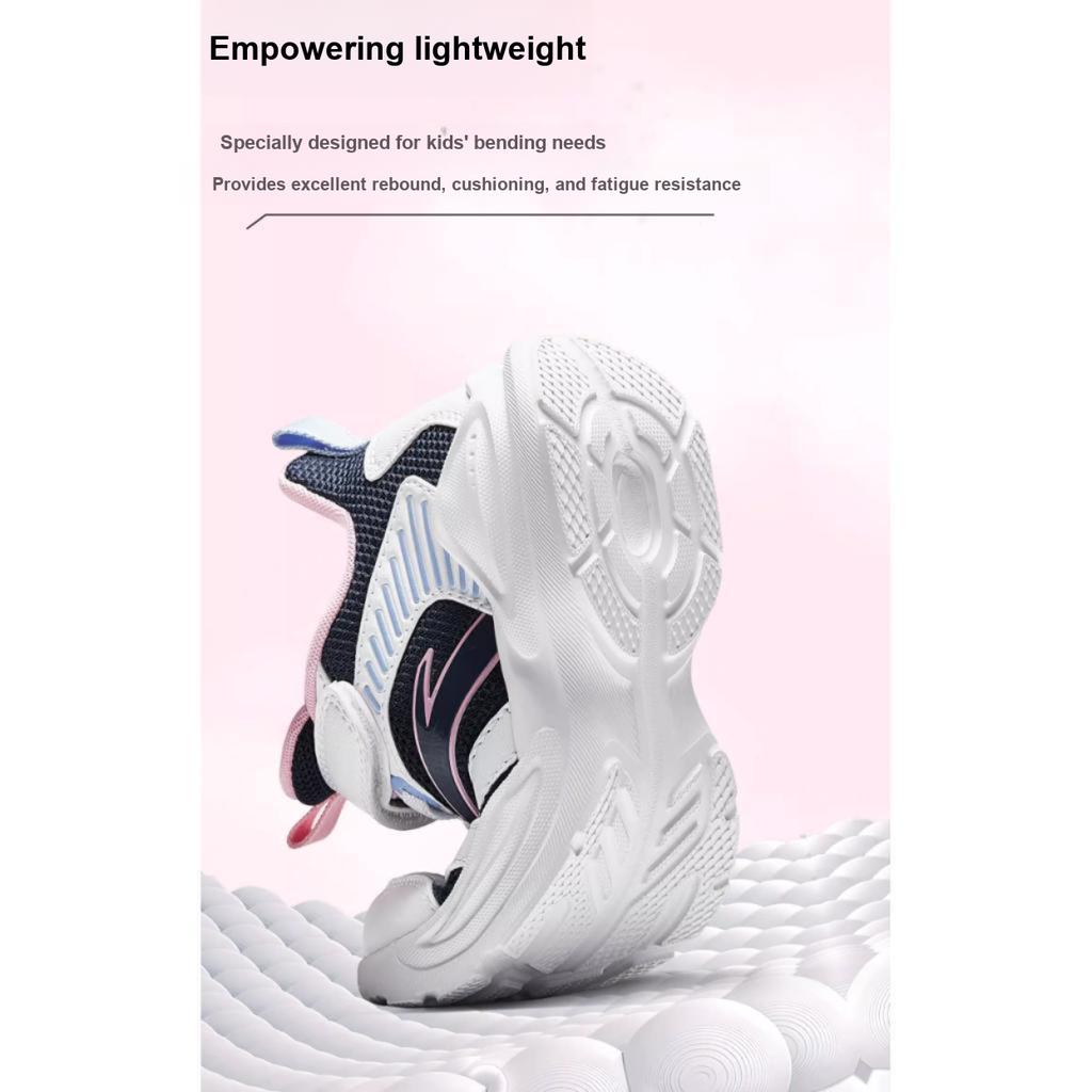 Anta Детские нескользящие прочные низкие кроссовки для бега детские кроссовки белые синие розовые A22439952-2