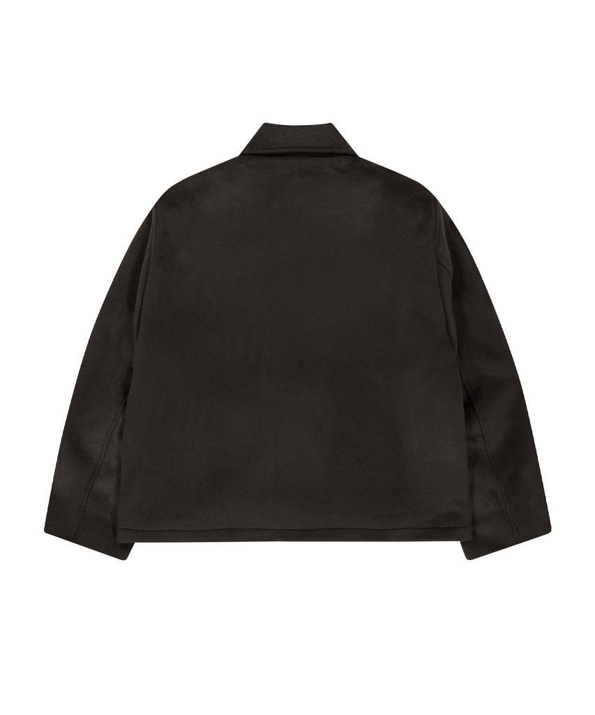 Endoor [Renewal] Fine Wool Short Coat (Brown)