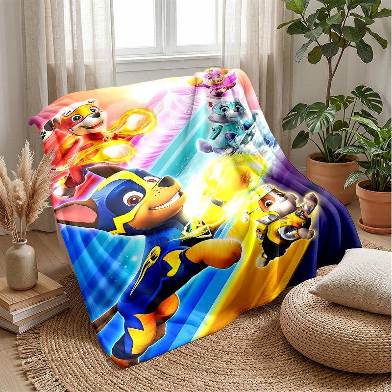 Paw PatrolPrinted Flannel Blanket Cozy Skin-Friendly Warm Throw for Couch Bed Indoor Daily Use