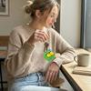 Fingertip Button Keyboard Games Keychain with LED Light Cartoon Voice-Activated Keychain Plastic Portable Interactive Keychain