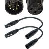 SiYear XLR 3-контактный female на 5-контактный male Аудиокабель Адаптер для DMX сценического освещения 12 дюймов 2 шт.