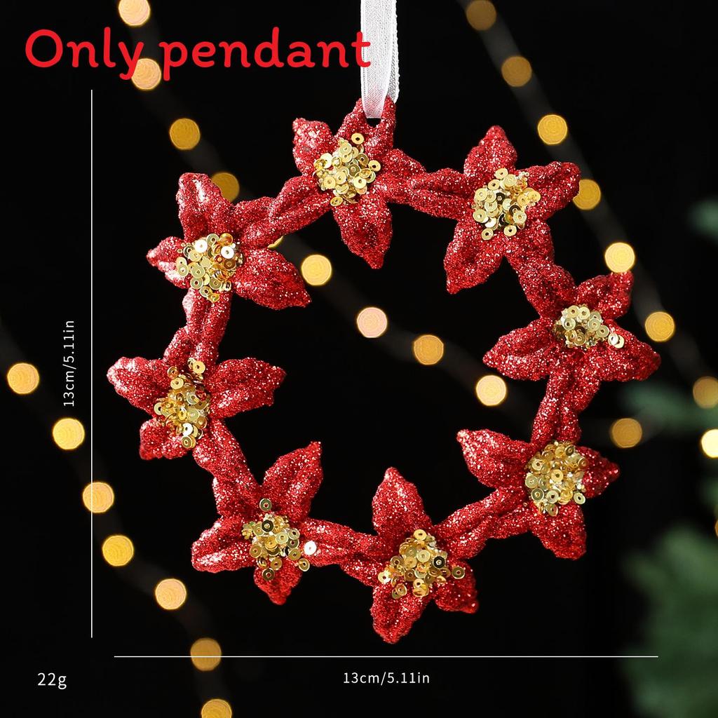 Creative Christmas Tree Snowflake Star Shaped Pendant Holiday Decoration Props