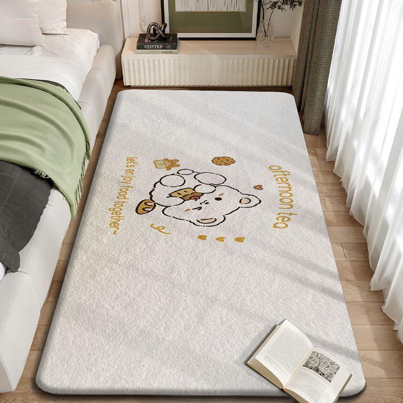 Ковер для спальни, осенне-зимний утолщенный утеплитель, теплый ковер у кровати, мягкий нескользящий ковер