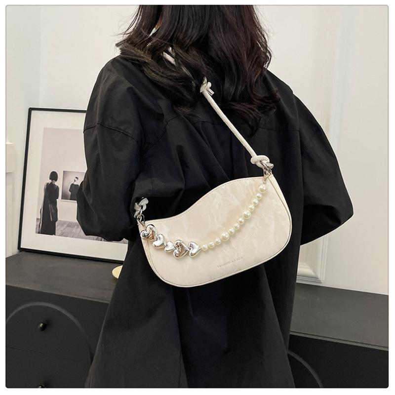 Модная женская сумка через плечо с ремешком из жемчуга и бисера для подарка, дизайнерские женские сумки и кошельки, сумки через плечо под мышкой