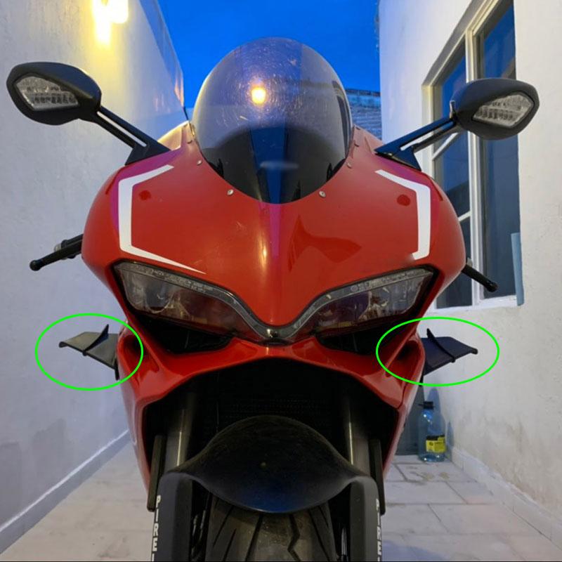 Аксессуары для мотоциклов, аэродинамический комплект крыльев, спойлер, подходит для KAWASAKI Ninja H2 H2R Yamaha YZF R3 R25 BWS RS JOG JOE