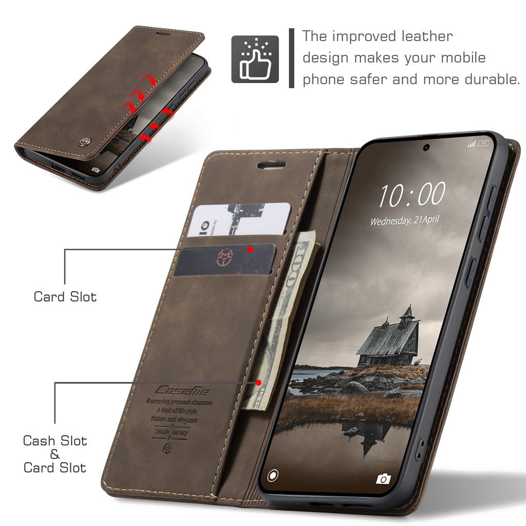 Для Xiaomi Redmi Note 15 Pro 4G (Глобальный) Чехол-кошелек CASEME Серия 013 Кожа PU Чехол для телефона Подставка