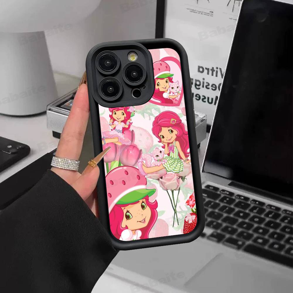 S-Девочка с клубничным тортом Чехол для телефона Для iPhone 16 15 14 13 12 11 Pro Max Plus 17 Air Case