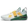 Li Ning Fury Удобная амортизация Нескользящие Низкие Баскетбольные кроссовки Мужские Белый Желтый ABFT019-4