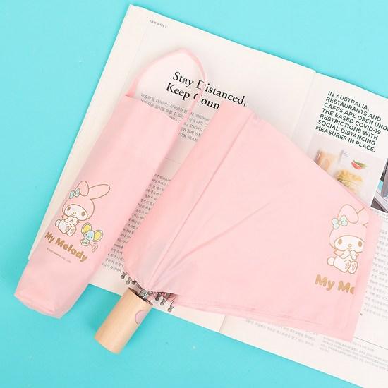 Sanrio Полностью автоматический 3-ступенчатый зонтик, женский зонт, длина 55 см, популярный персонаж в Корее