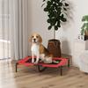 Dog Bed Dog Lounger Robust Elevated And Weatherproof Up To 50 Kg 92x76x18cm Red