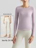 Autumn Long Sleeve Women's Slimming Yoga Top - Quick Dry for Pilates and Running