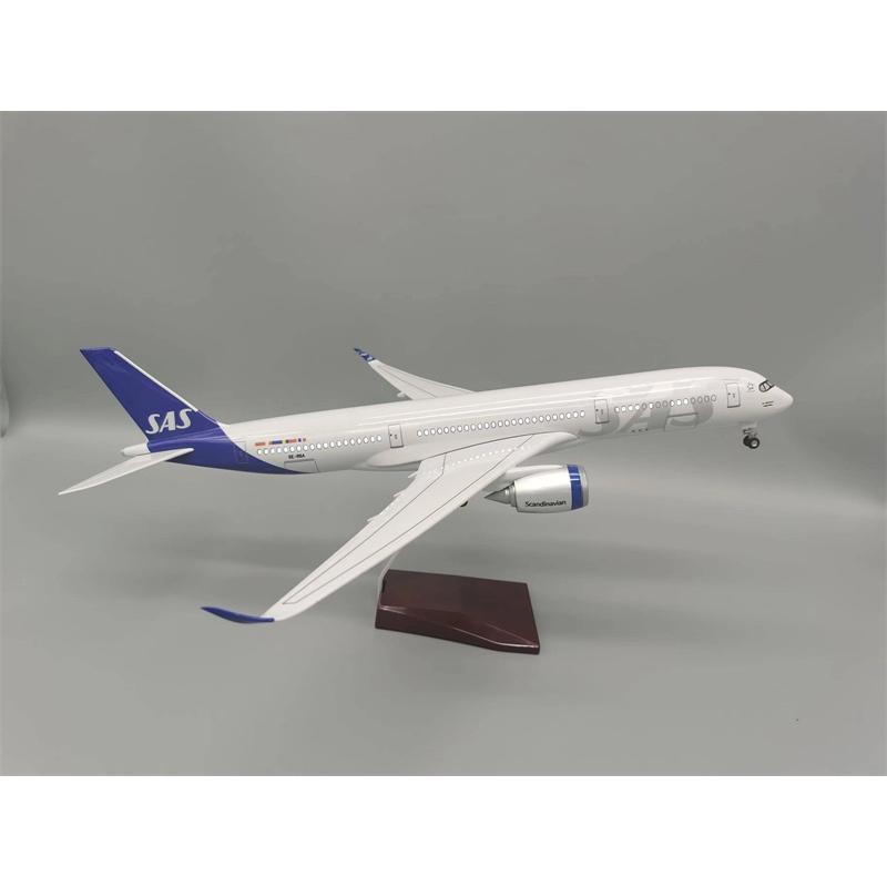 Модель самолета литьевая смола в масштабе 1/150 Scandinavian Airlines A350-900 SAS Airbus Самолет С подсветкой Коллекция Дисплей Игрушки