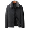 New Autumn and Winter Cotton Coats for Men with Velvet and Thickened Lapels To Keep Warm and Casual for Middle-aged and Elderly Men.