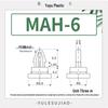 MAH-4/6 Авиационная головка-распорка для печатных плат, Плоское основание, Размер отверстия 4,0, Россыпью/В упаковке