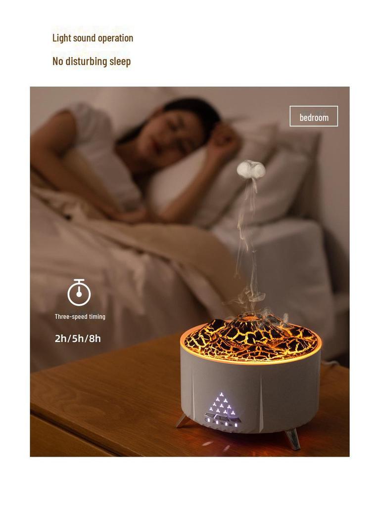 Ароматерапевтический увлажнитель воздуха Volcano: Bluetooth-динамик, диффузор эфирных масел, большой объем тумана, таймер, дистанционное управление.