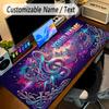 Music Theme Personalized Mouse Pad Custom Name Text Non Slip Desk Pad For Laptop Office Desktop