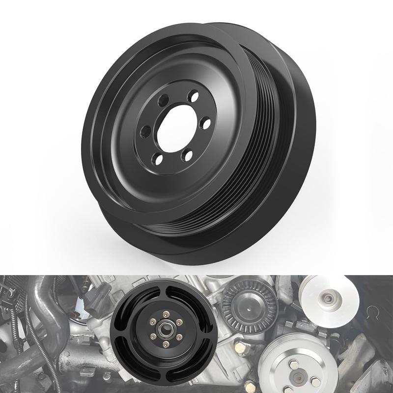 Lightweight Aluminum Crank Pulley for BMW N54 E90 E91 E92 E93 335i E82 E87 135i 1M, Replace 11227558083,only for Automatic Trans