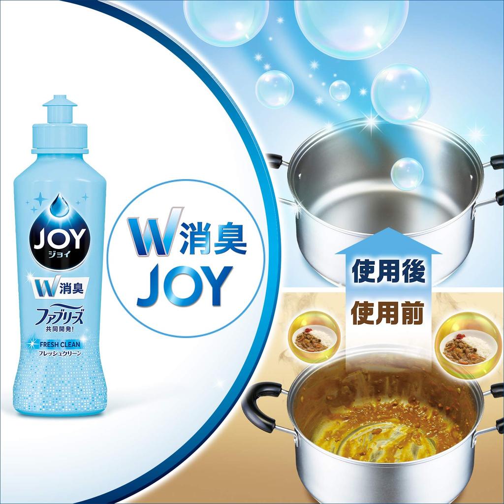 Joy Compact Dish Detergent W Deodorant Fresh Citrus Large Capacity Bottle 300mL