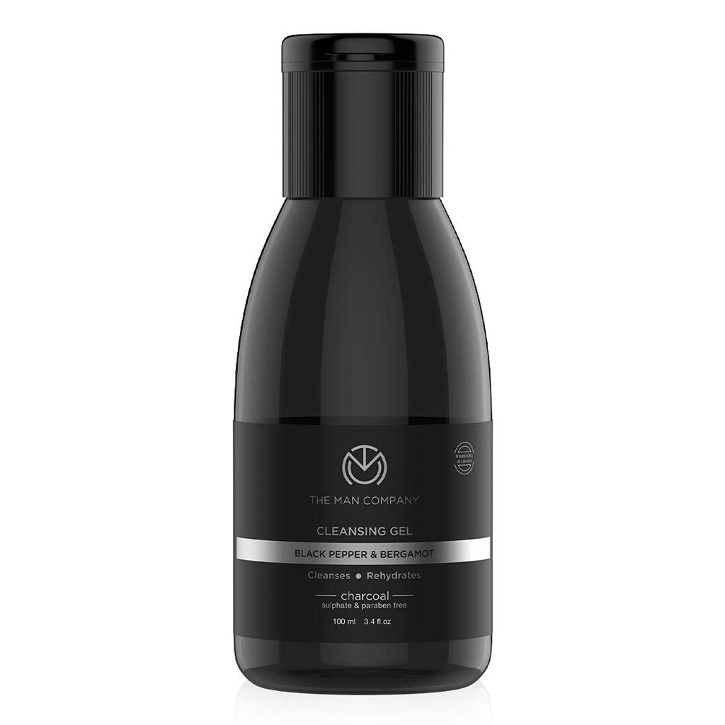 The Man Company Charcoal Grooming Kit for Men with Body Wash, Hair Shampoo, Face Scrub, Face Wash, Cleansing Gel, Soap Bar