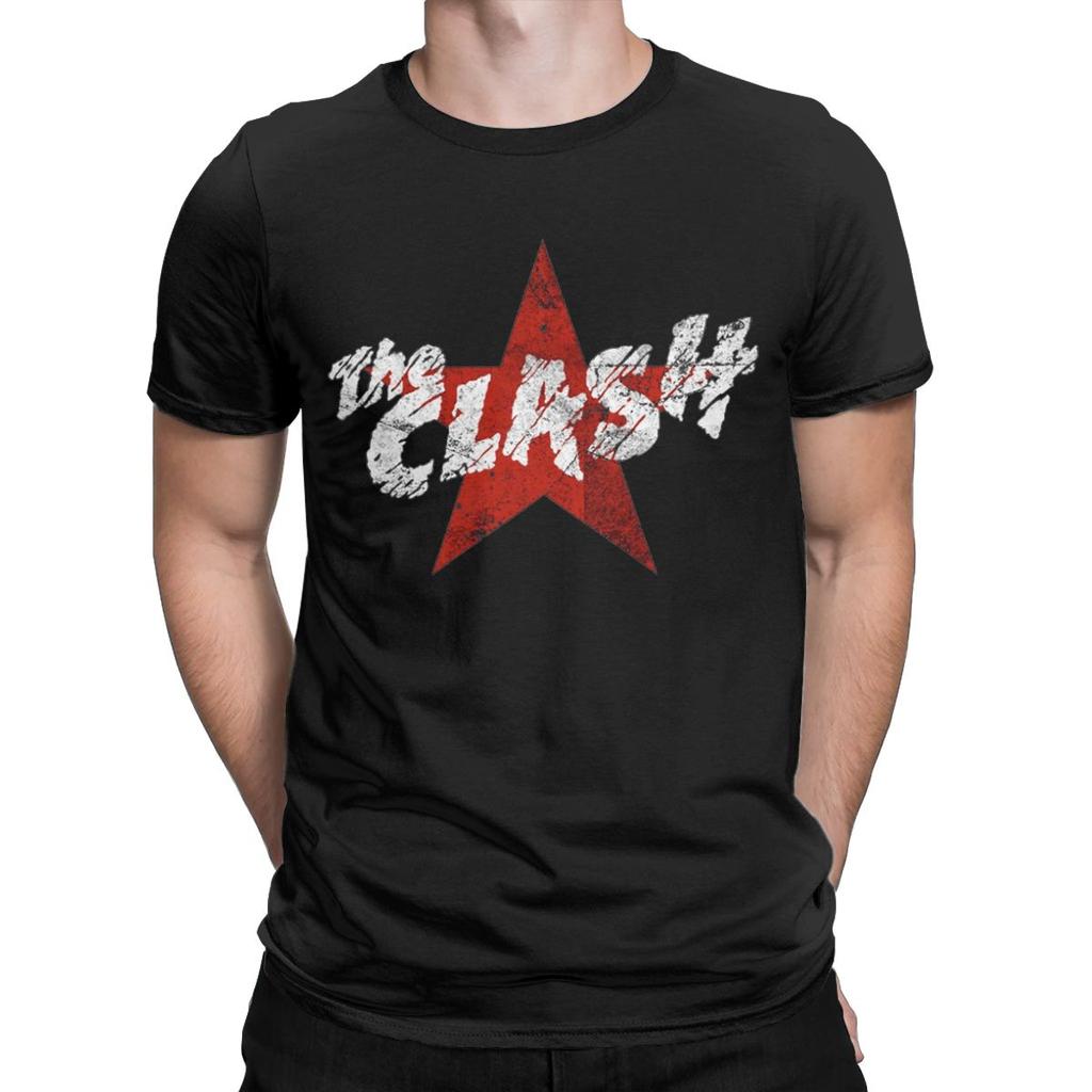 Винтажная футболка The Red Star Clash для мужчин, с круглым вырезом, 100% хлопок, футболка с коротким рукавом, идея для подарка, топы