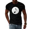 Summer Fashion Personality Musical Note Graphic T Shirts Trendly Men Retro Street Style 3D Printed Round Neck Short Sleeve Tees