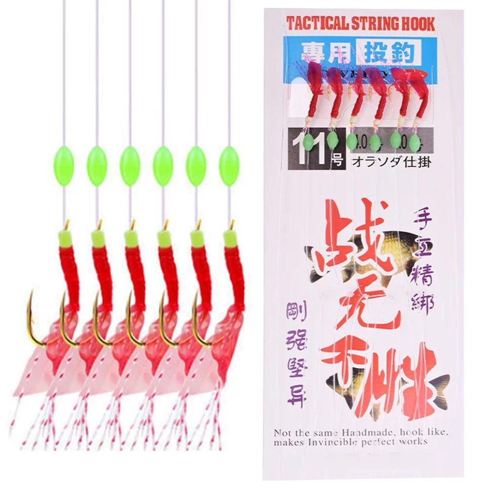 Fishing Hooks Artificial Fishing Lures Fishskin Skirt Lure Fishing Sabiki Rigs Fishing String Hooks