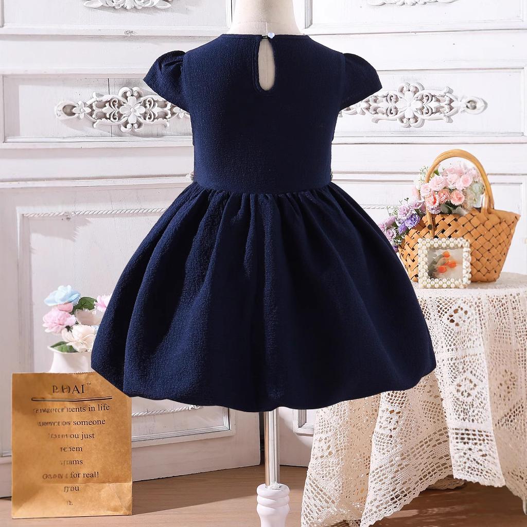 Детское платье с рукавами-фонариками в стиле пэчворк, летнее модное платье для девочек