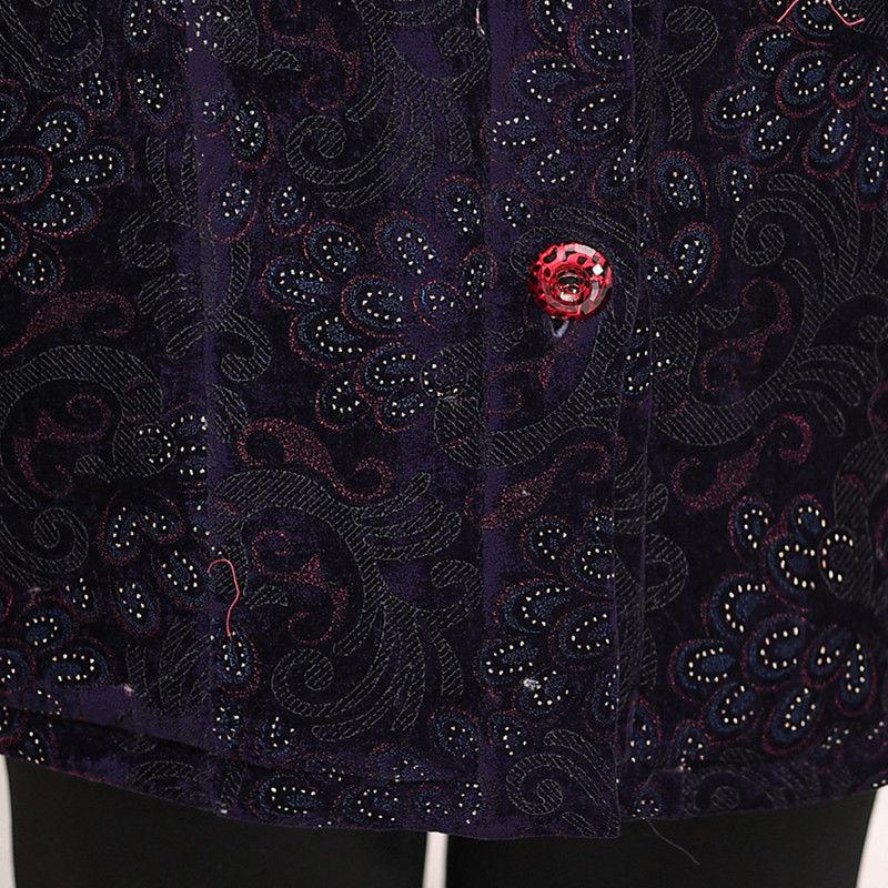 Зимняя женская толстая куртка с хлопковой подкладкой для пожилых людей, средняя и длинная часть, Золотая бархатная стеганая куртка с капюшоном