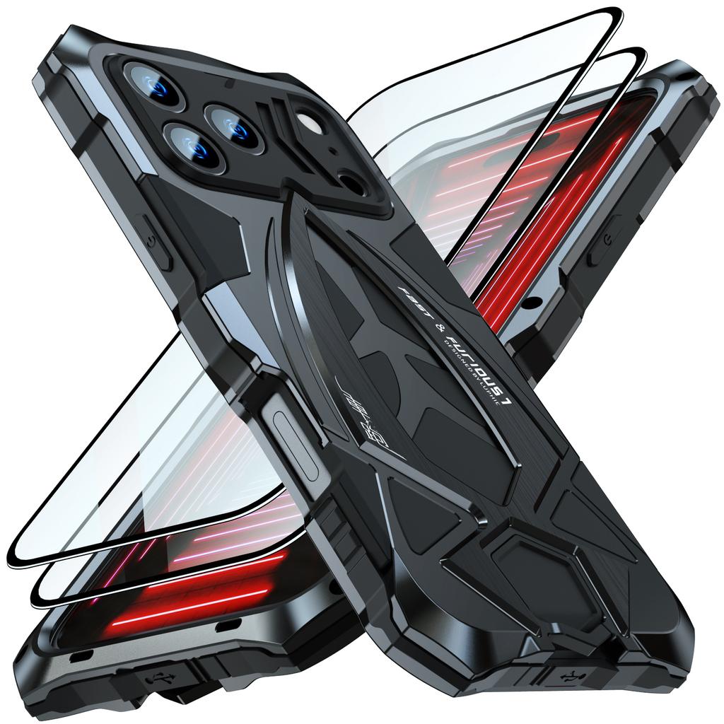 Металлическая броня Luphie для телефона iPhone 17 16 15 14 13 11 Pro Max 16E Военная ударопрочная резиновая полностью прочная крышка Funda Shell