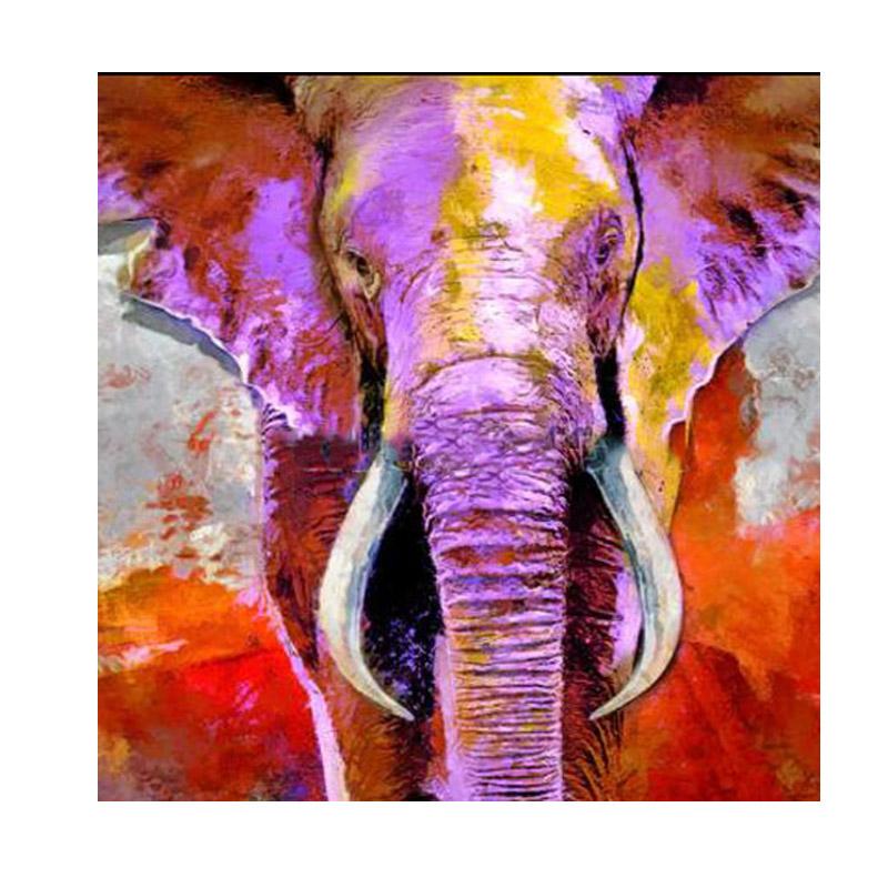 Современная красочная картина со слоном на холсте для гостиной, постеры и принты, художественный Настенный декор с животными, Прямая доставка