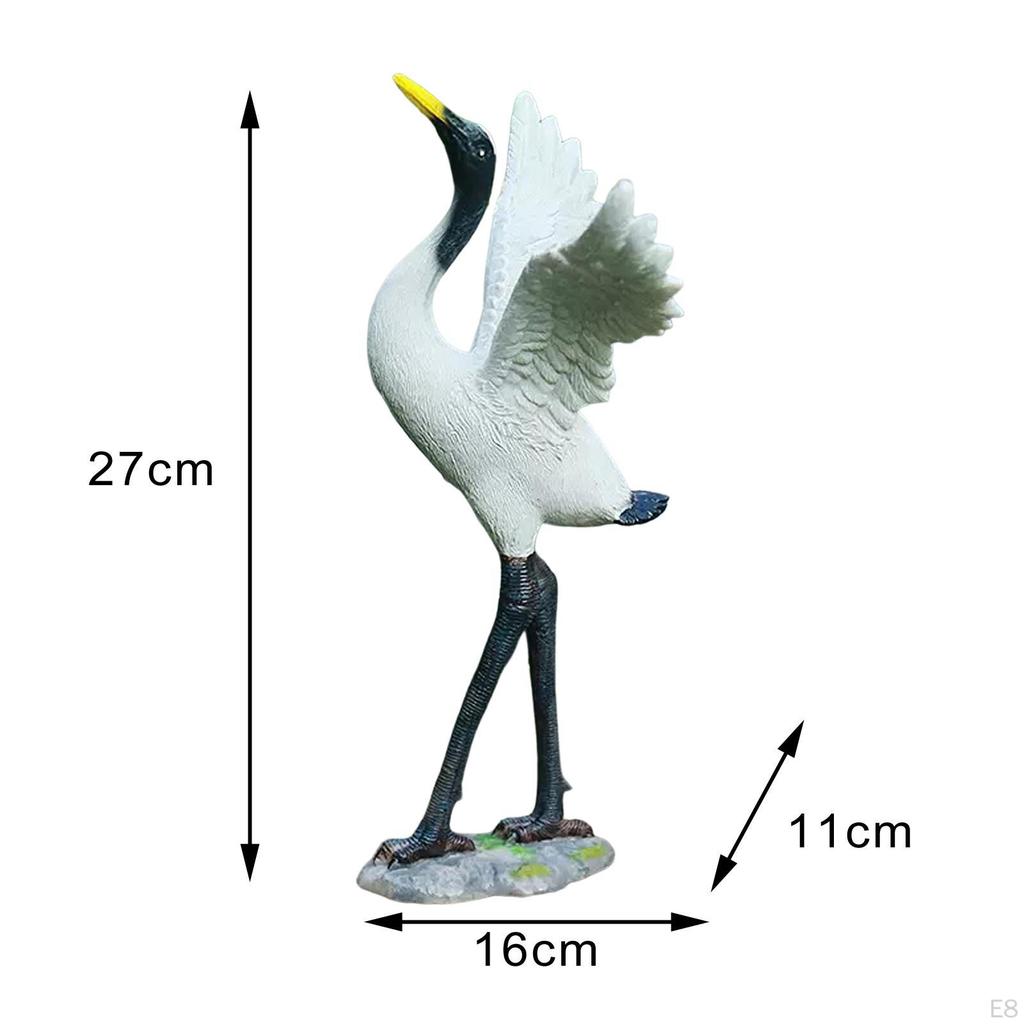 Садовая статуя, фигурка животного, журавль, скульптуры для двора, художественное ремесло, новинка, миниатюрные статуи птиц для