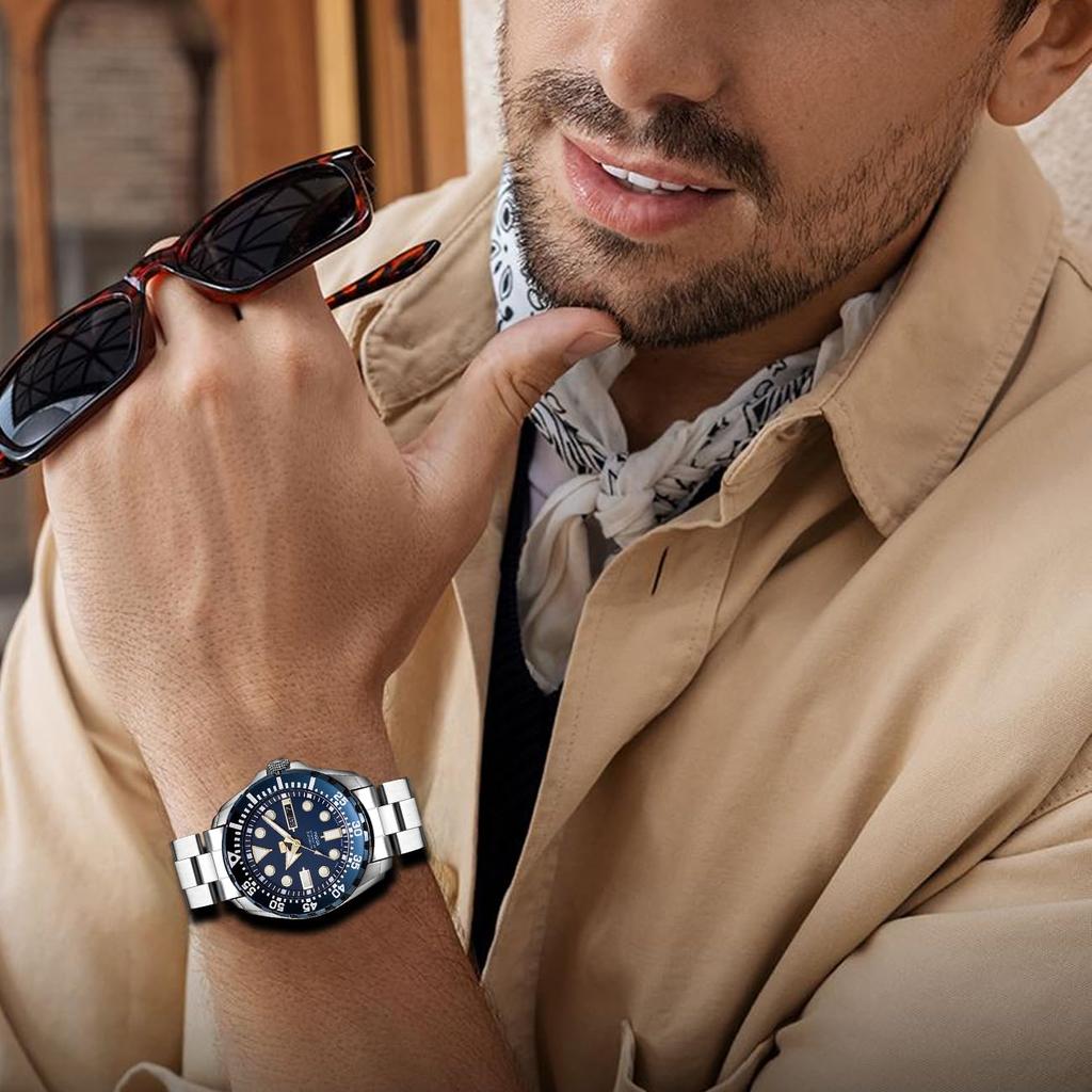 Juntan Нержавеющая сталь Изогнутый Цельный Конец Зауженный Металлический Ремешок для Часов Раскладывающаяся Застежка Двойной Флип-лок Браслет, 20 мм/22 мм, Браслет, Пряжка, Серебристый/Черный