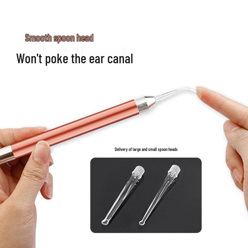 Перезаряжаемый набор светящихся ушных ложек для детей: Ухочистка и назальный зажим с подсветкой