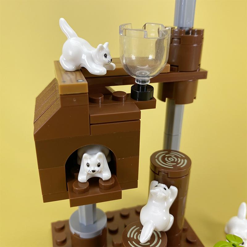 MOC городской питомник строительные блоки кошачий дом ферма части блоки для мальчиков и девочек DIY подарочные игрушки для детей совместимые классические кирпичи