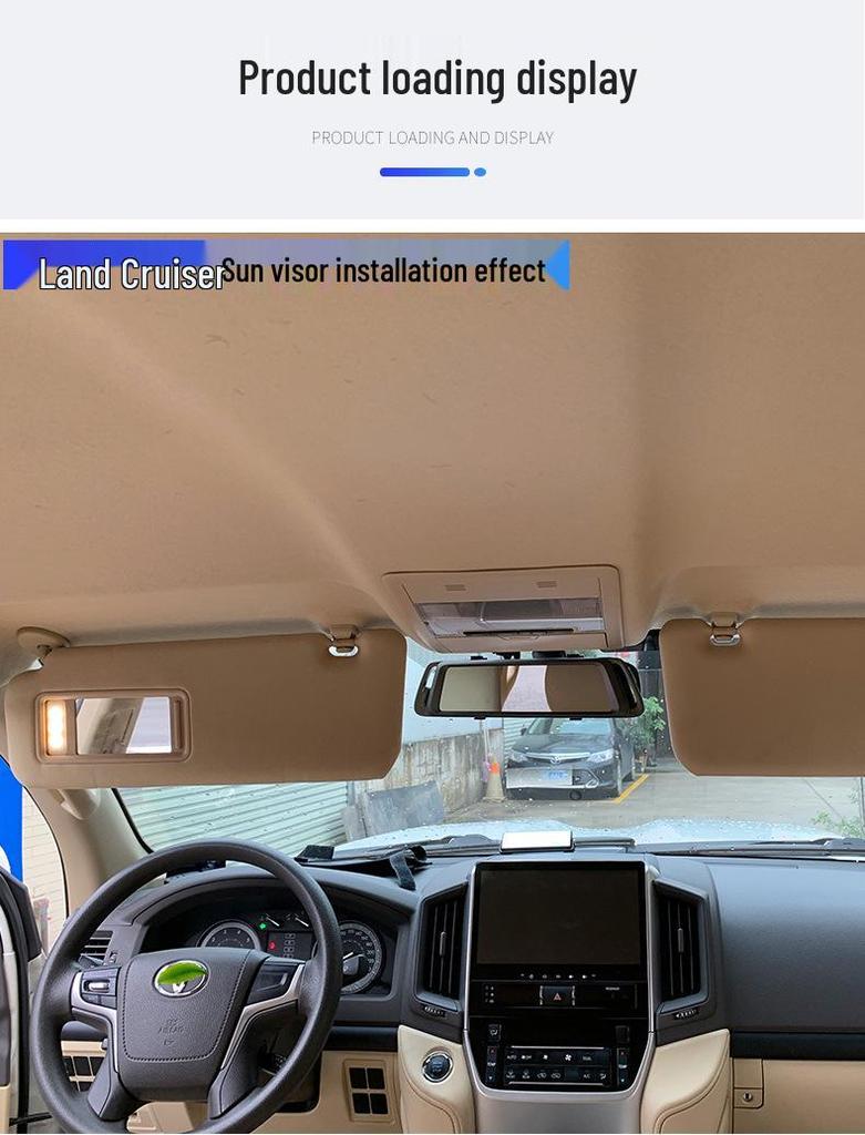 08-21 Land Cruiser Солнцезащитный козырек Солнцезащитный экран Лобовое стекло Зеркало для макияжа с подсветкой
