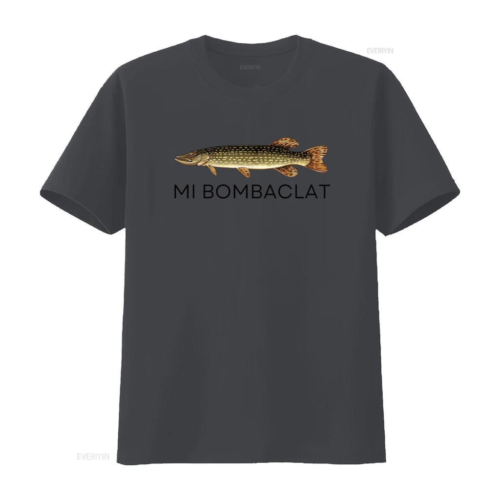 MI Bombaclat Funny Oddly Specific Fish Meme T Shirt vintage Washed Top For Everyday Wear Versatile homme Unisex Slightly