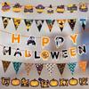 Hanging Happy Halloween Paper Banner Paper Pumpkin Letter Flag  Haunted House