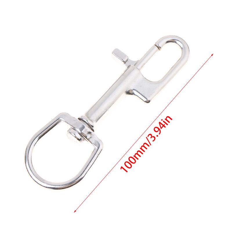 Dual Head D Ring Marine Snap Hook Clip Swivel Bolt Stainless Steel Heavy Duty for Diving Underwater Use