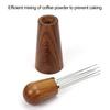 Инструмент для раздачи эспрессо с держателем, нержавеющая сталь 304, 8 игл, ручка из натурального дерева, порошок кофе эспрессо