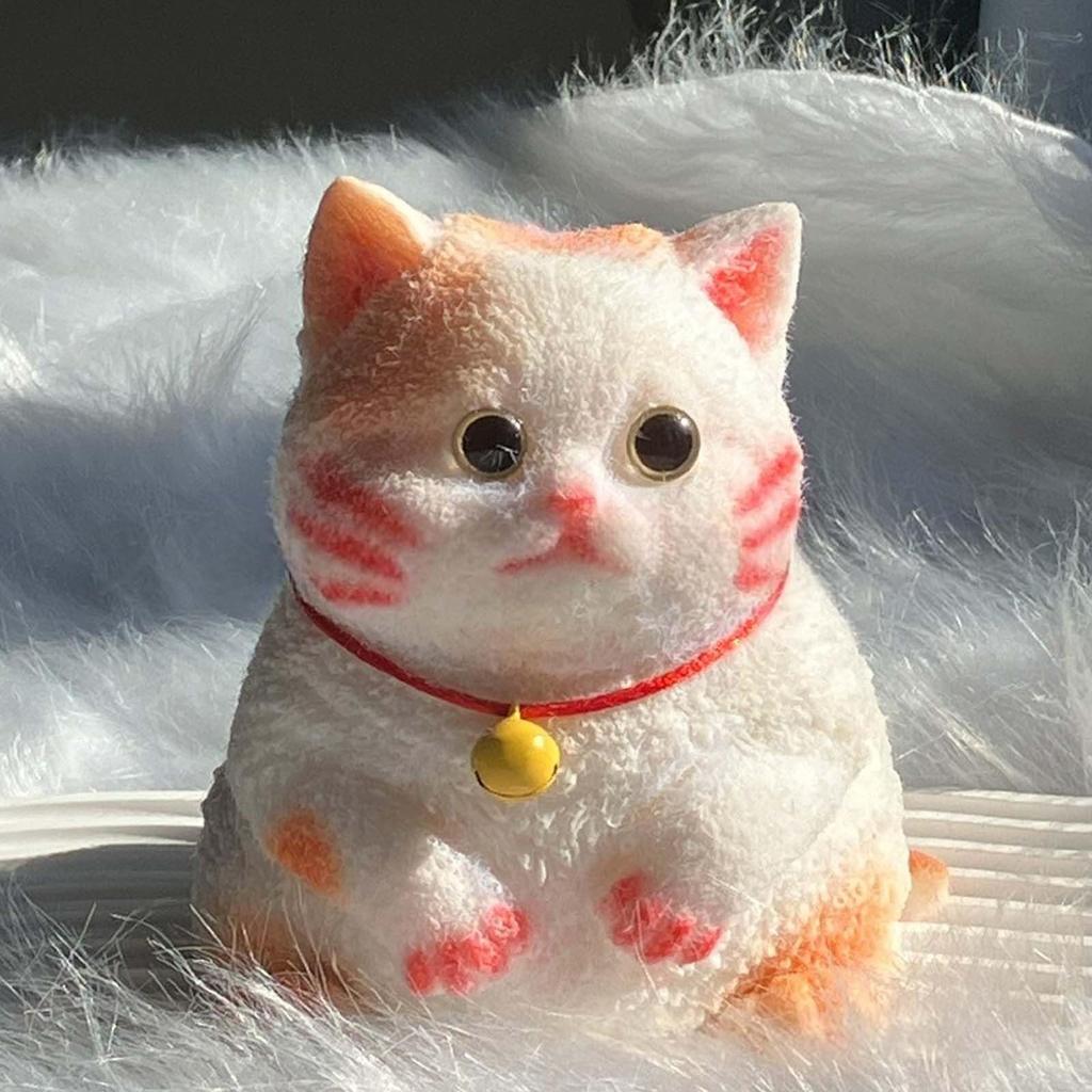 9 см Реалистичная игрушка-антистресс в форме кошки, мягкая сжимаемая фигурка животного для расслабления рук и украшения стола