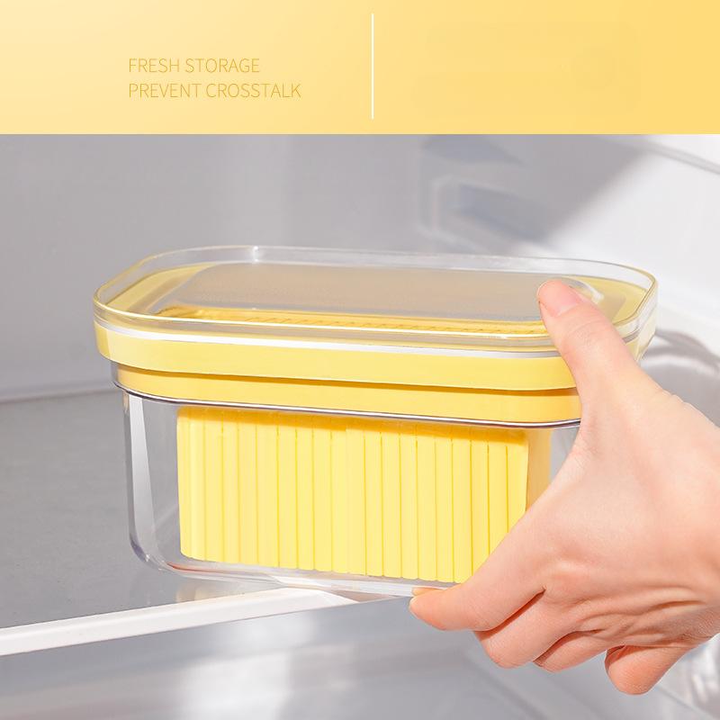 Butter Cheese Slicer and Storage Box with Partition Seal Fresh-keeping Refrigerator Container for Kitchen Use