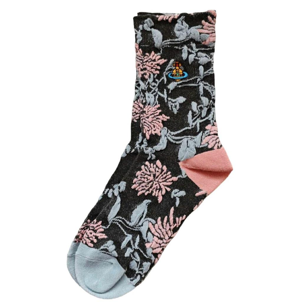 Japanese-Style Westwood Saturn Women's Mid-Calf Embroidered Slouch Socks
