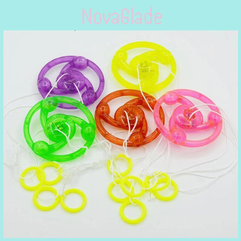 Traditional Jbbr Light-up Pull Cord Gyro Flashing Plastic Toy For Children Students And Collectors