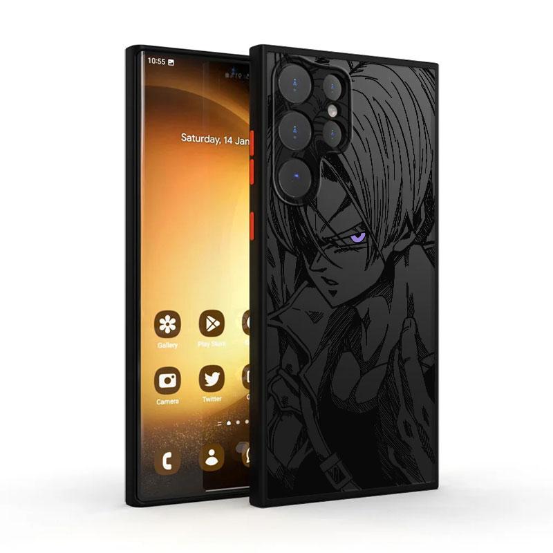 Черный чехол-бампер для телефона Samsung Galaxy S9 S21 S10 S24 S23 Ultra S25 S20 Note 20 10 S21 FE S22 Plus Dragon Ball Torankusu